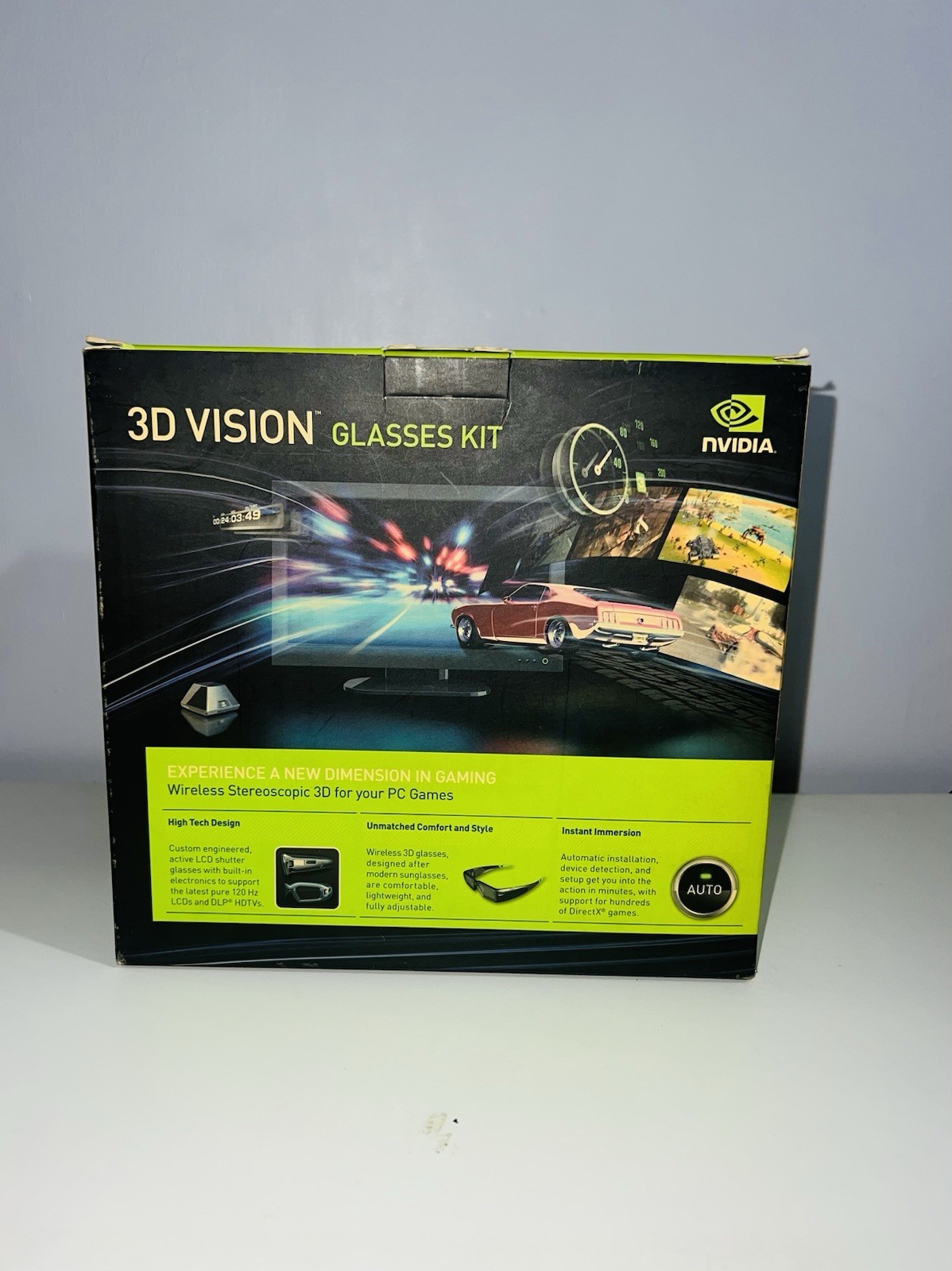 NVIDIA 3D Vision Wireless Active 3D Retro set Glasses full Kit with Emitter