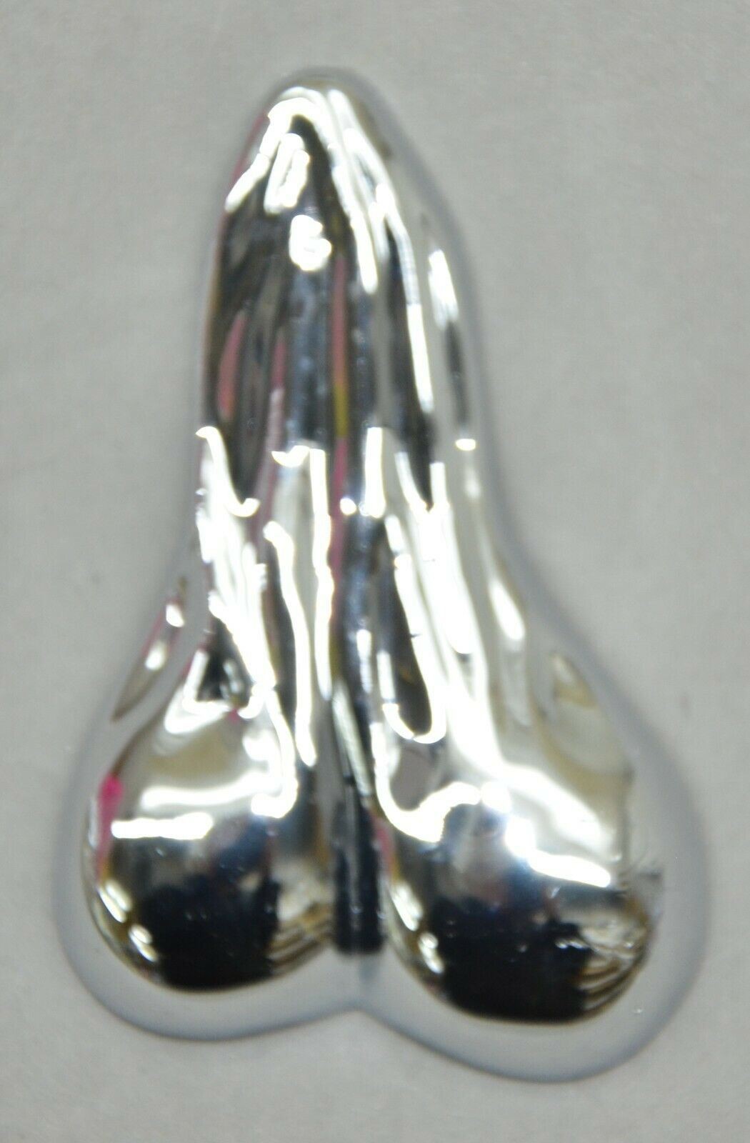 Low-Hanging Balls 3D for Flat Surface Chrome Plastic Tape Mount 2 1/2" UP#50106
