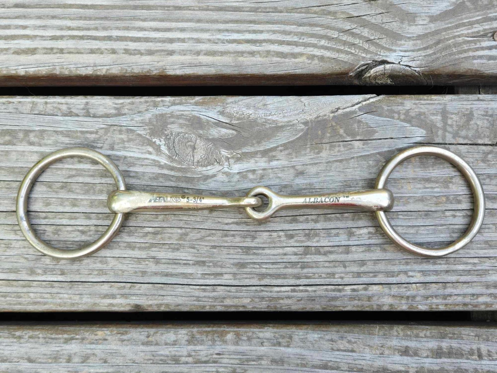 AlBaCon Single Jointed Loose Ring English Dressage Bradoon Bit – 5.75”  5-3/4”