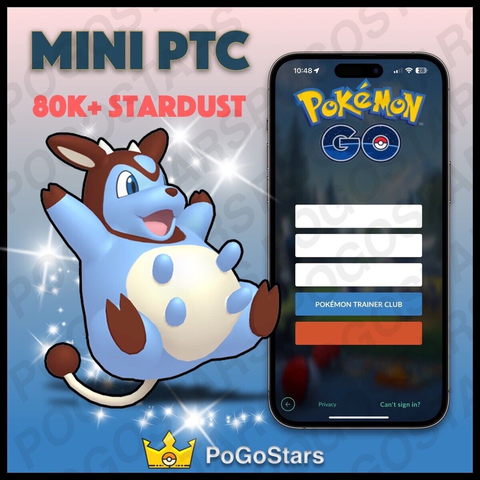 Pokémon PTC Go - Shiny Miltank - 80K Stardust✨Read Description✨