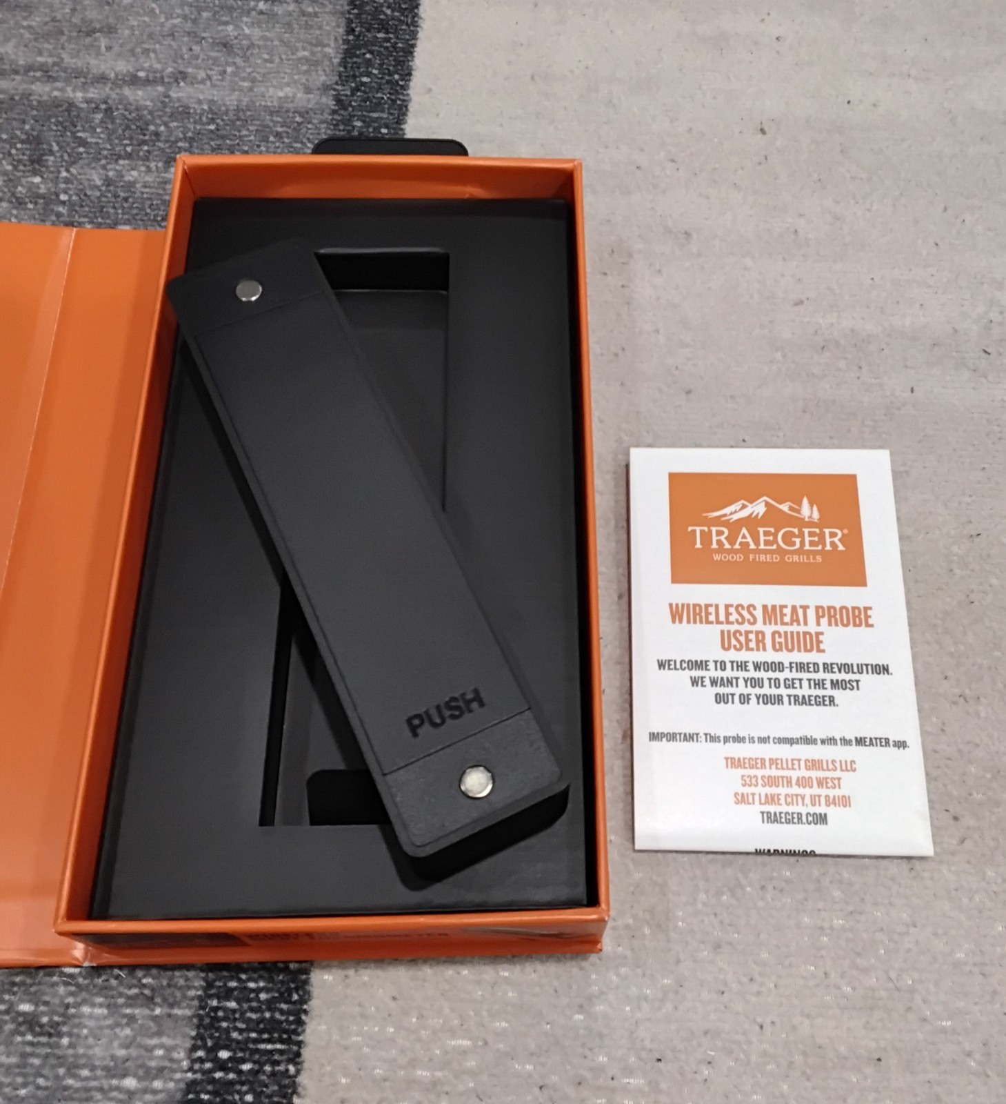 Traeger Wireless Meat Thermometer WiFi Compatible Grill NEW Open Package B