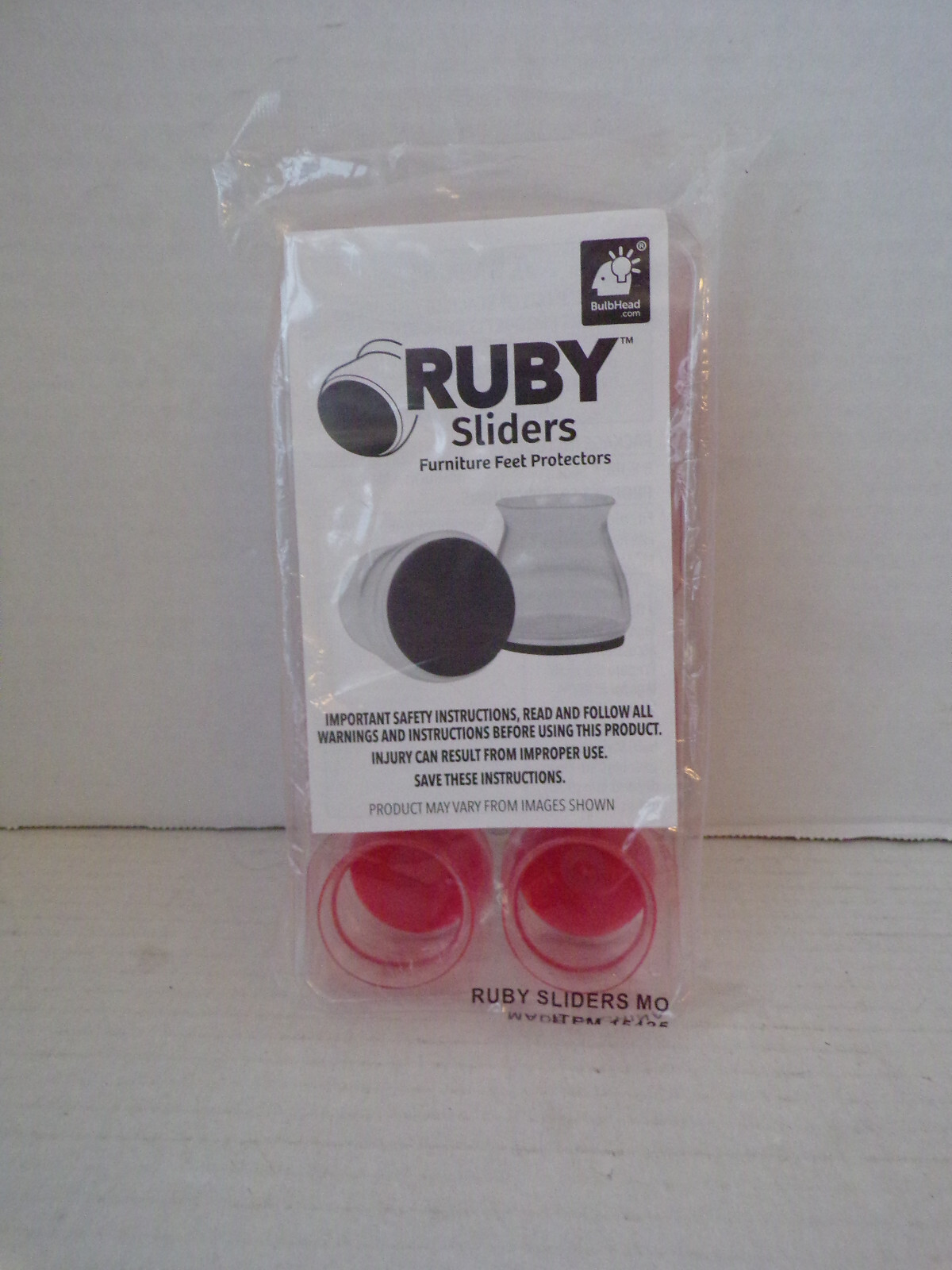 RUBY Sliders~ 8-Pack~One Size Fits Most Dining Room Chairs~Slips Right On~New