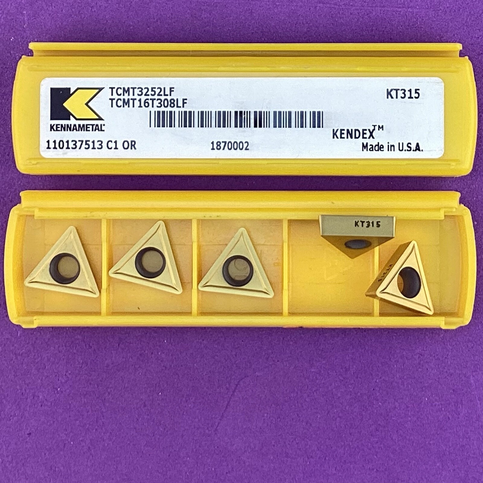 5pc  KENNAMETAL  TCMT 16T308 LF    TCMT 3252 LF  Cermet Inserts KT315🎯Machinist