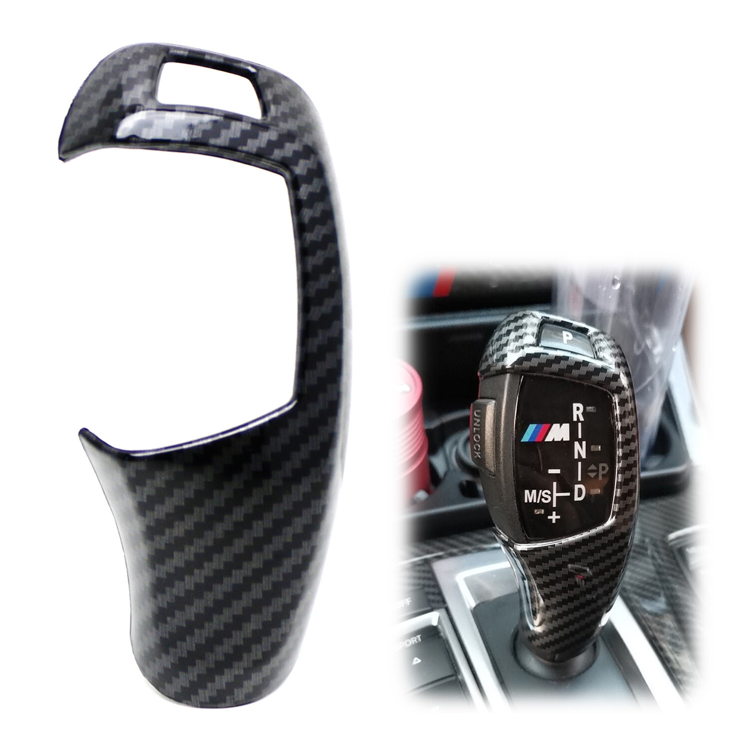 Carbon Fiber Shift Knob Cover For BMW Fxx 2 3 4 5 7 Series X3 X4 X5 X6 Shifter
