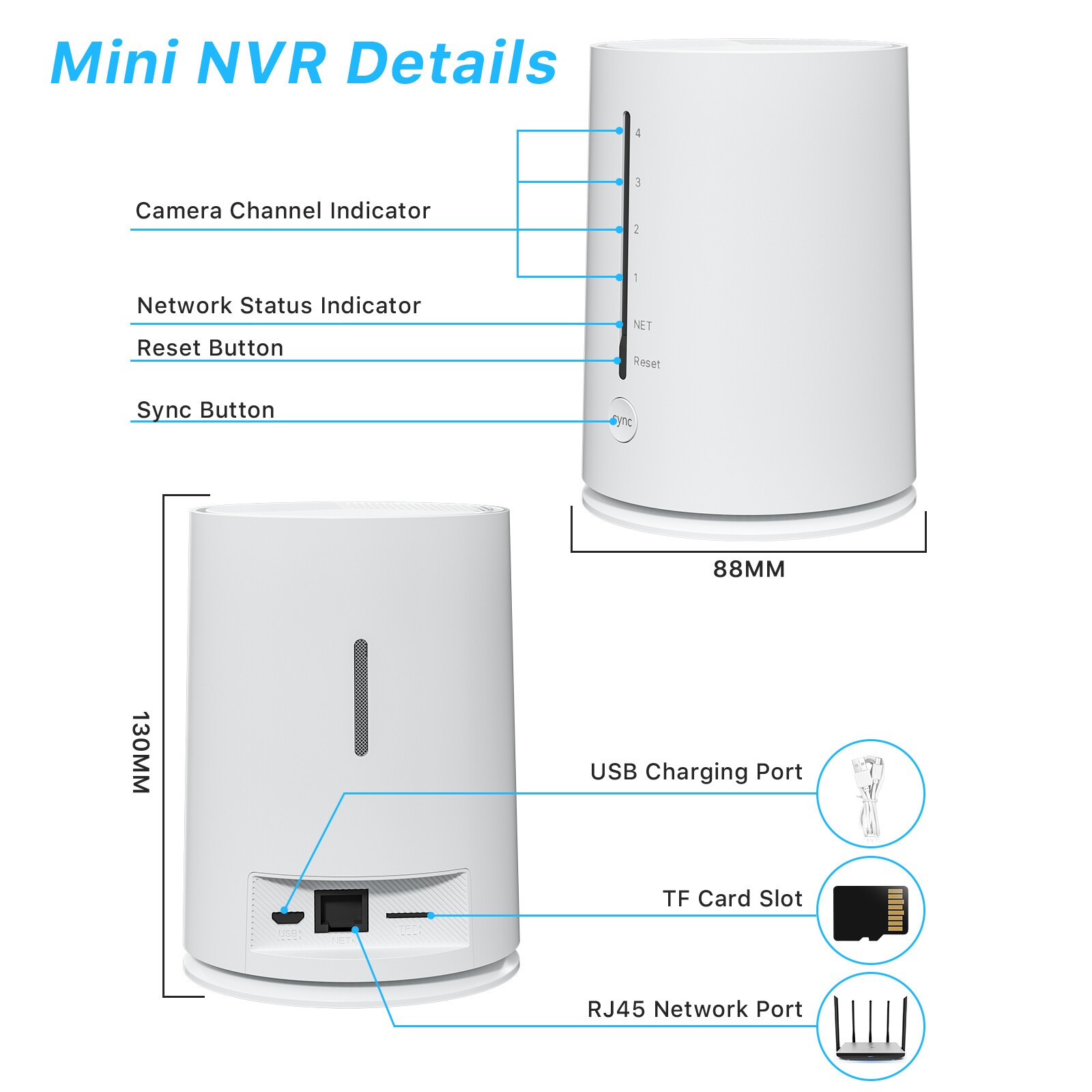 4MP Solar Wireless Security Camera System Battery Powered Human Motion Detection