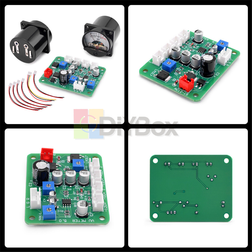 2x VU Meter DB Panel Sound Level Display & Driver Board for DIY Amplifier New