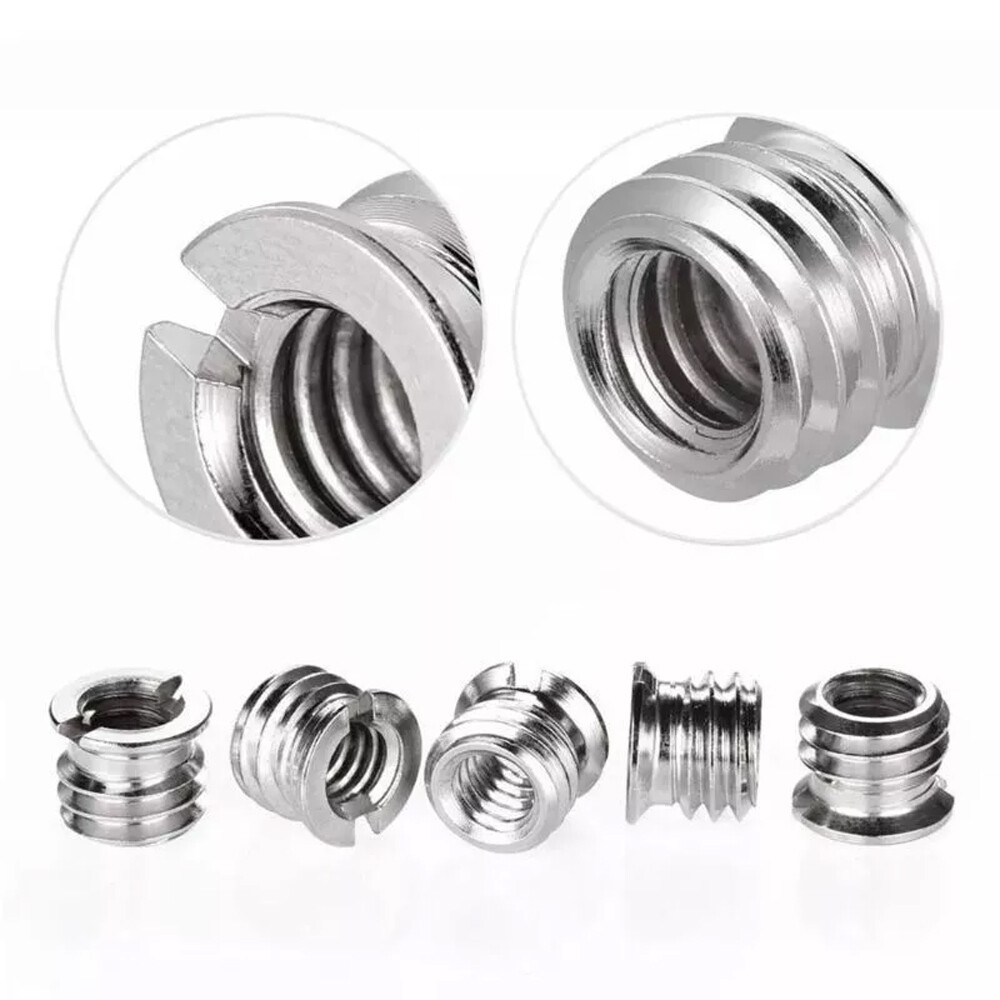 26PC 1/4" 3/8" Camera Tripod Converter Threaded Screws Mount Flash Adapter Set