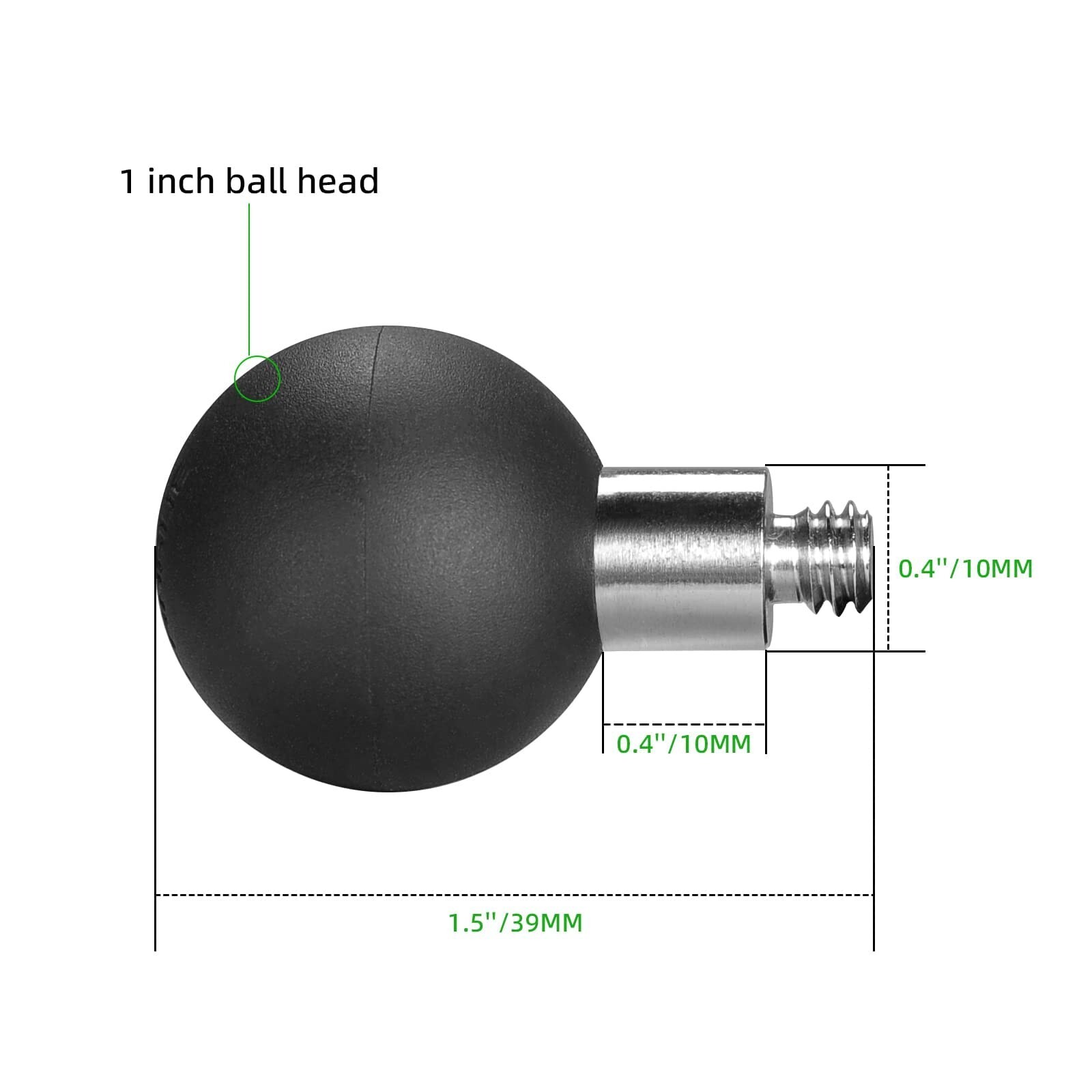 FANAUE B-1 Ball Adapter with 1/4"-20 Threaded Post,Compatible with RAM Mounts