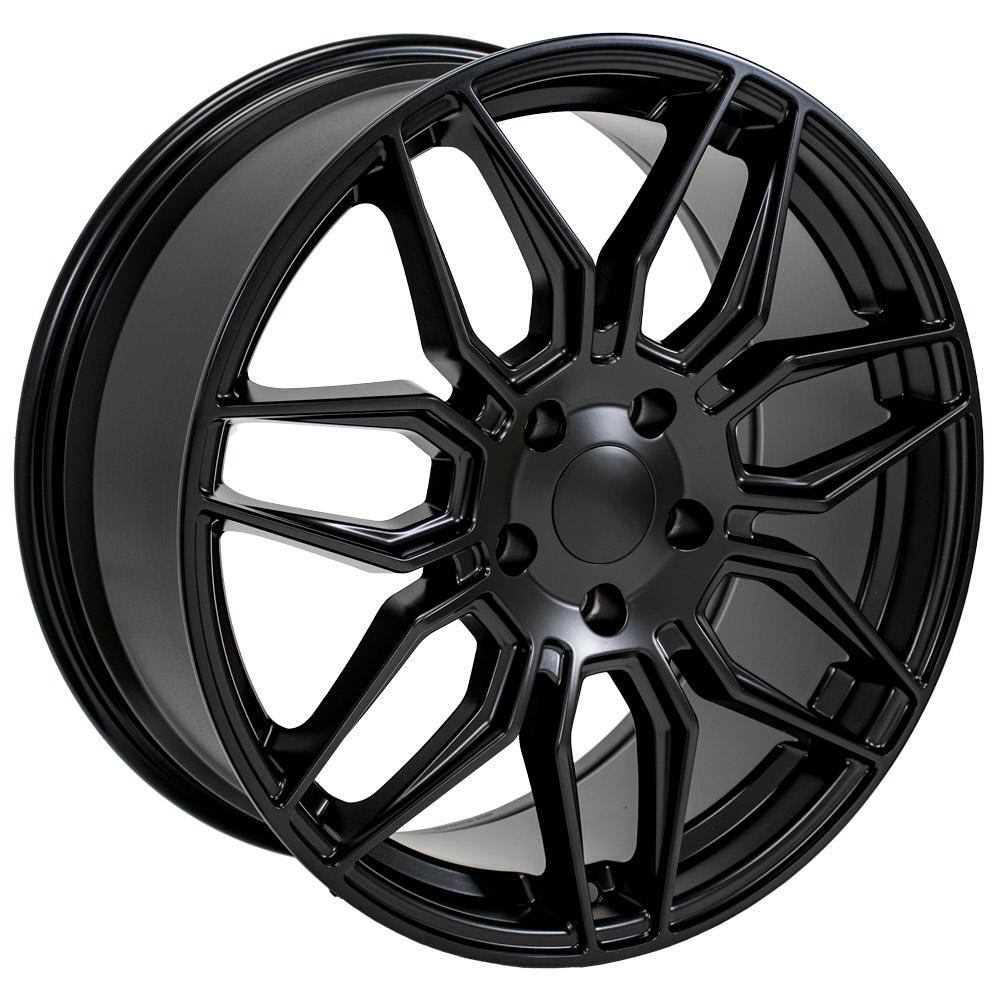 19 inch Front Satin Black Wheel Fits C8 Corvette Style Rim