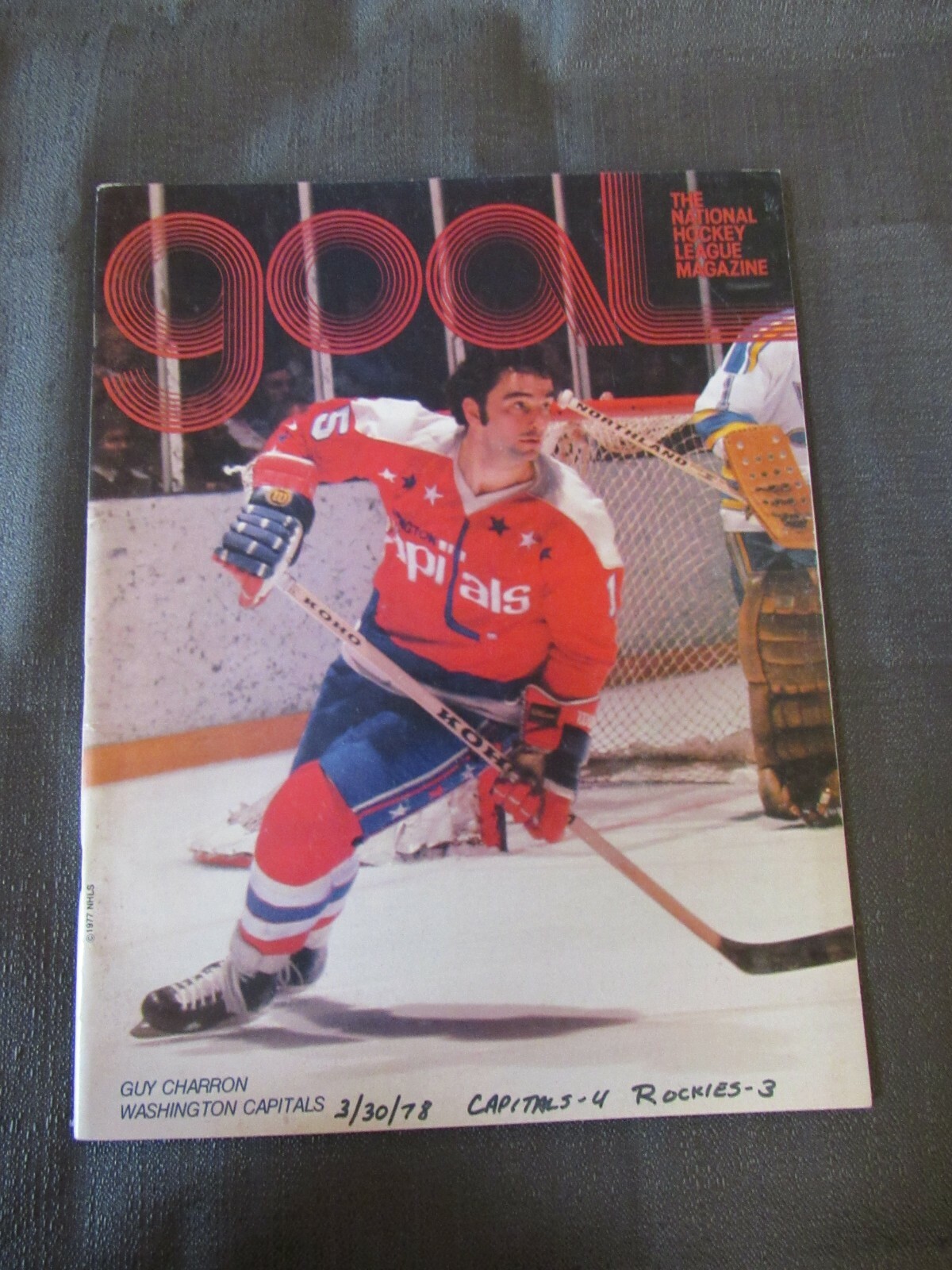 1977-78 Colorado Rockies Hockey Program vs. Washington Capitals
