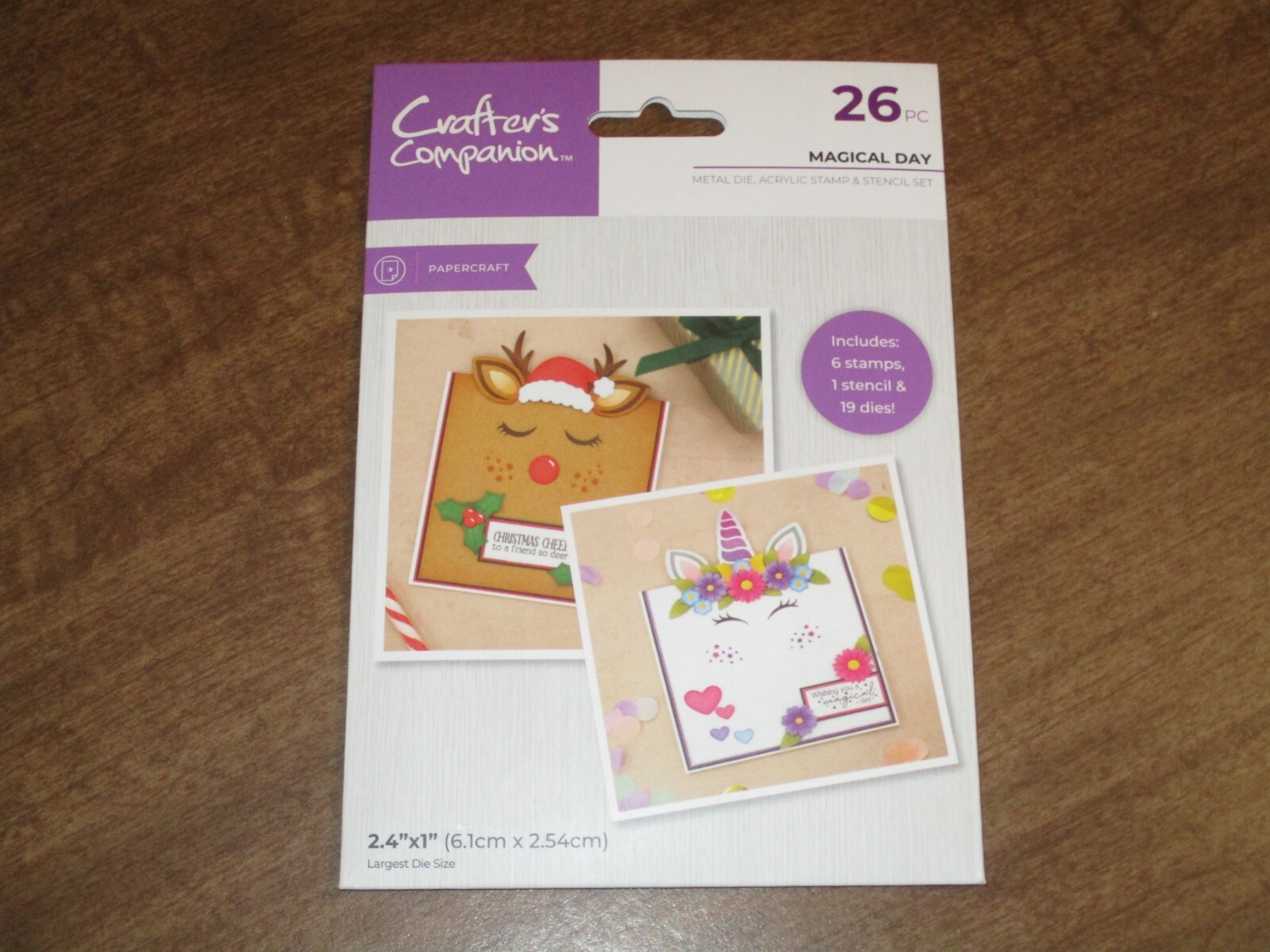 CRAFTERS COMPANION MAGICAL DAY ACRYLIC METAL DIE STAMP & STENCIL SET