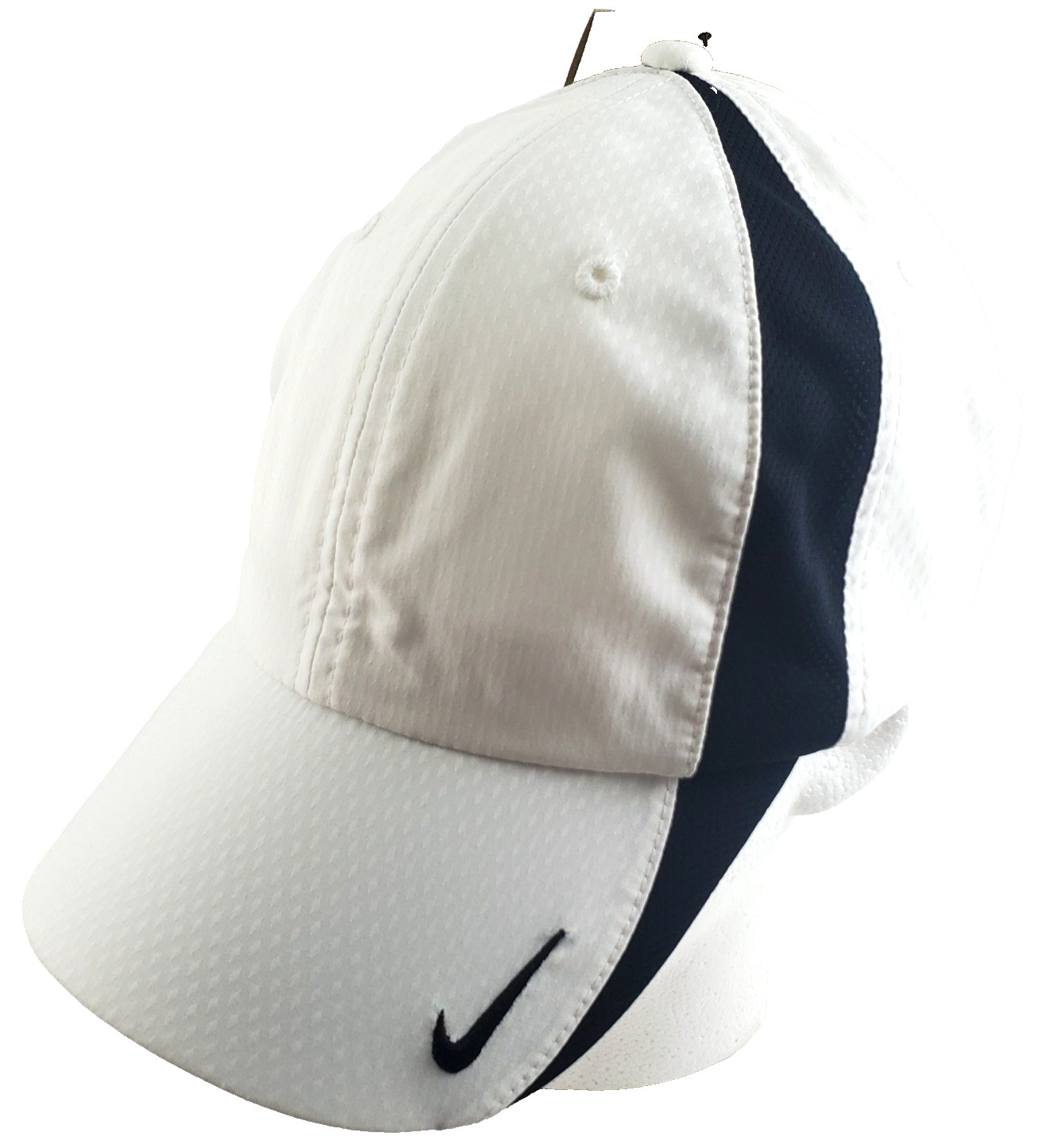 Nike Golf Club Cap Dri-FIT White Unstructured Black Swoosh Adult Size M/L Unisex