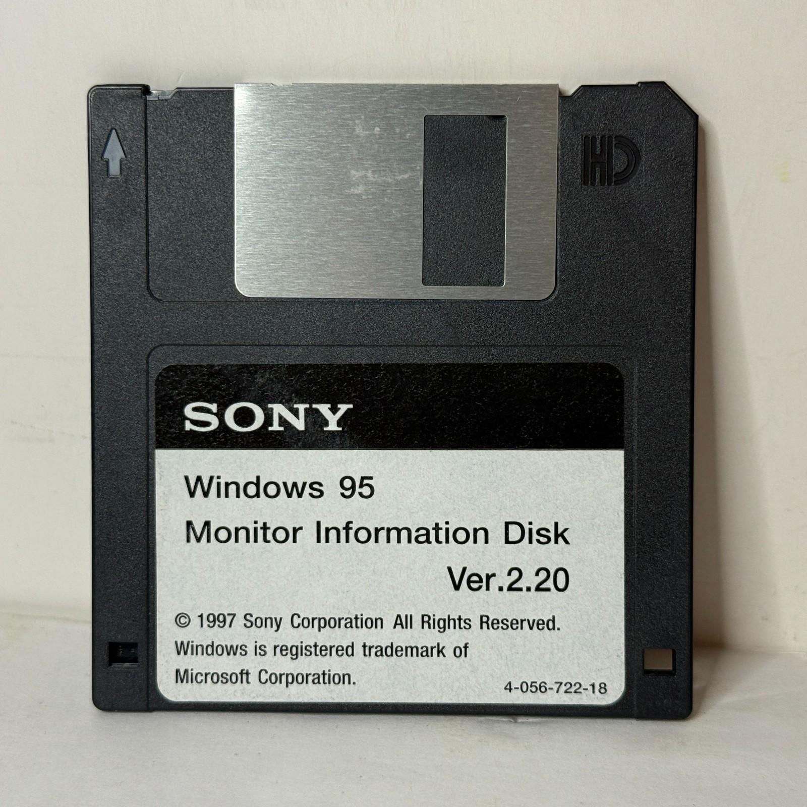 Sony Windows 95 Monitor Information Disk 2.20 ©1997 3.5" Floppy Software *B2G1*