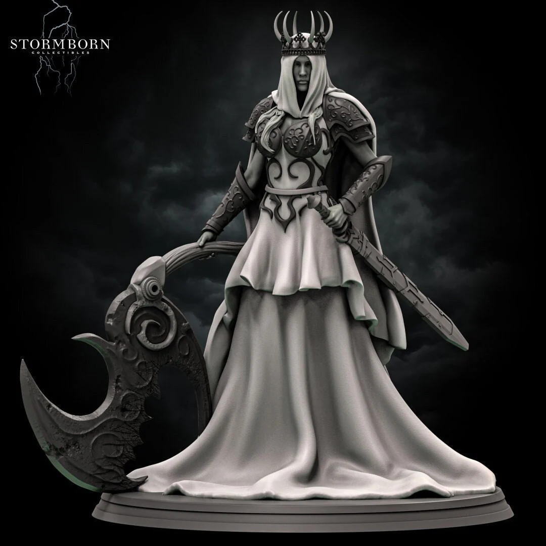 Luna, Battle Priestess of Ash - Resin Tabletop Miniature
