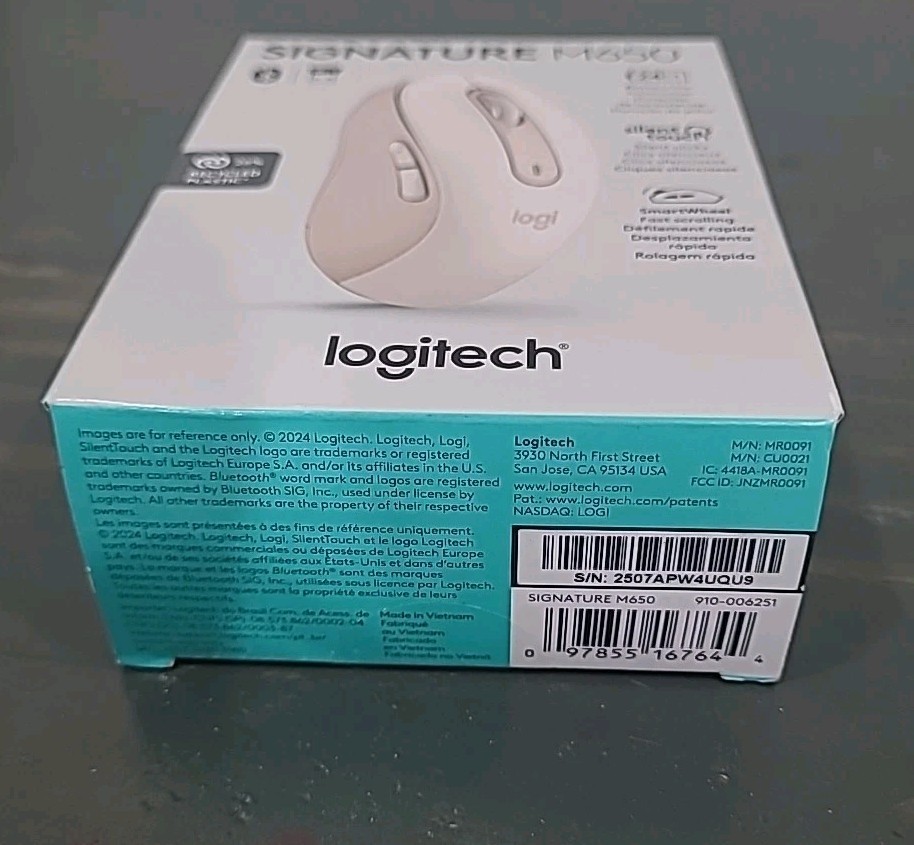 Logitech - Signature M650 Wireless Scroll Mouse with Silent Clicks - Rose L