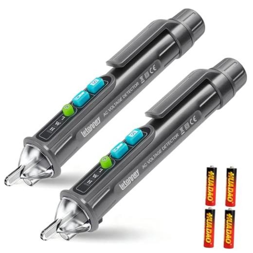 Voltage Tester,Non Contact Voltage Tester Pen() | For Live/Null 1 2PCS Grey