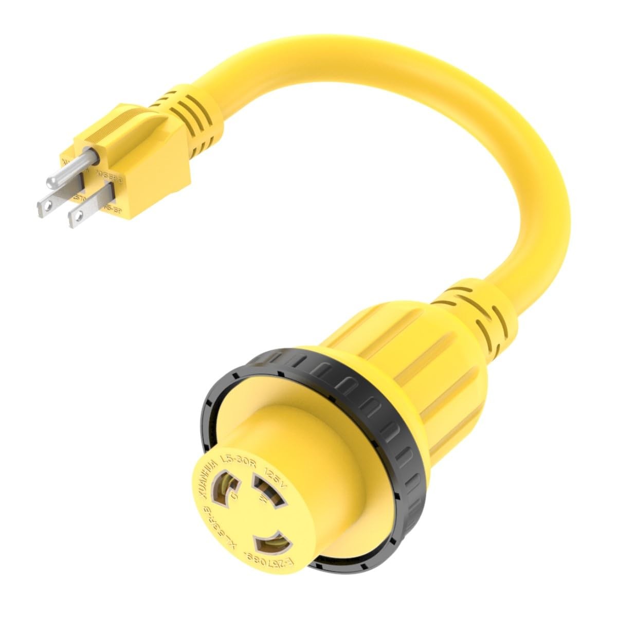 1FT 30Amp To 15Amp Marine RV Adapter Nema 515P To L530R 10AWG 125V 110V