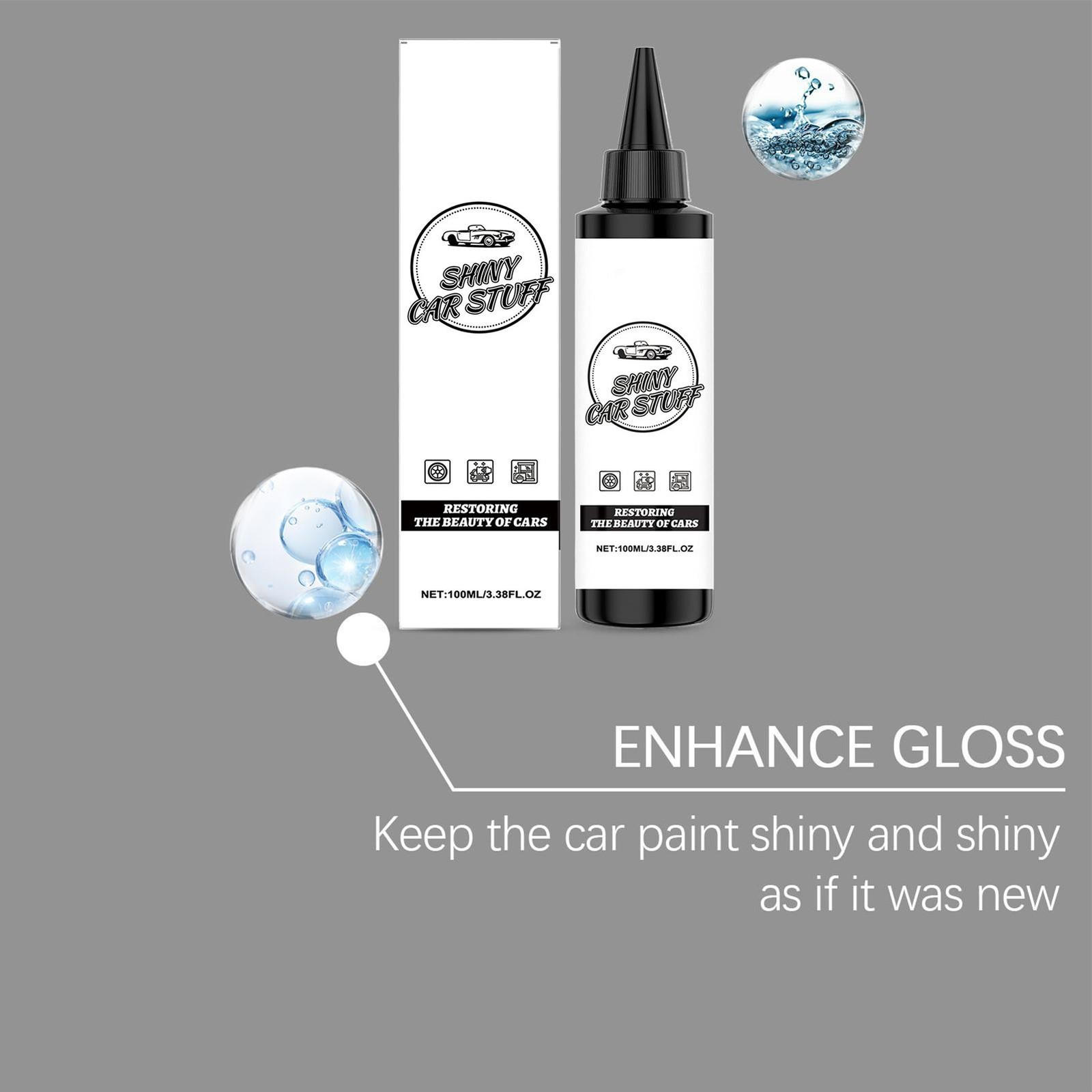 2 Pack Car Coating Agent UV Resistant Waterproof Long Lasting Paint Protection
