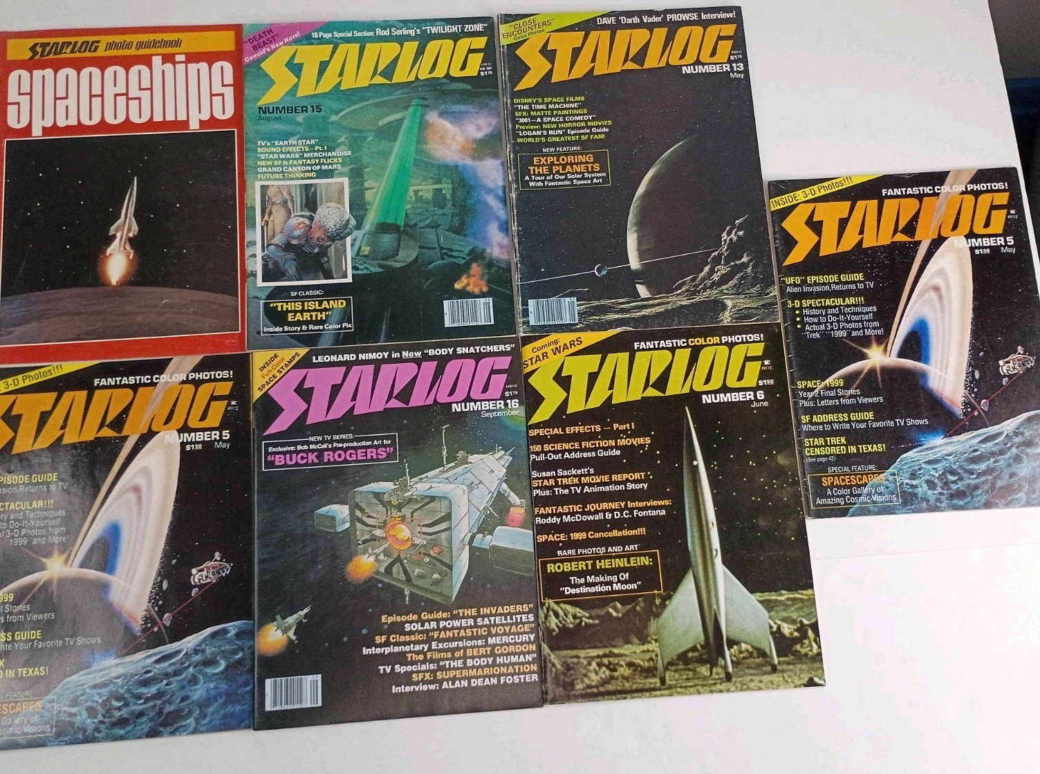 STARLOG  70's magazine Star Wars Star Trek Lot Of 7