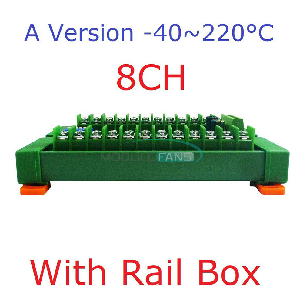8channel DC 8-30V PT100 RTD RS485 temperature sensor Module Board Modbus