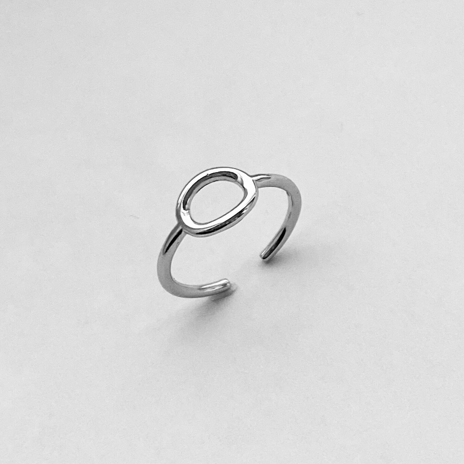 Sterling Silver Open Circle Toe Ring, Halo Ring, Silver Ring, Boho Ring