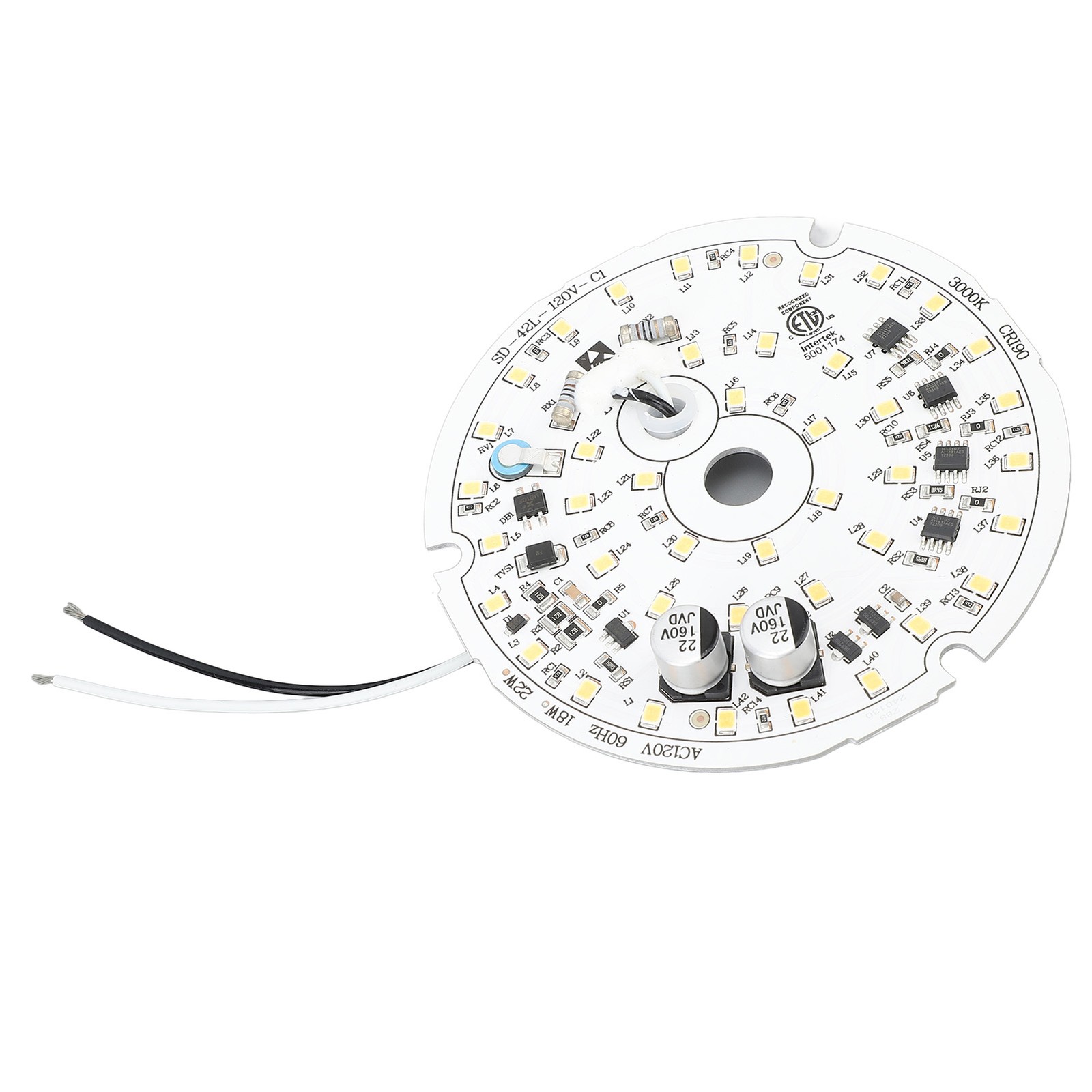 3000K Ceiling Fan Light Replacement Panel 18W Dimmable LED Board Warm Light
