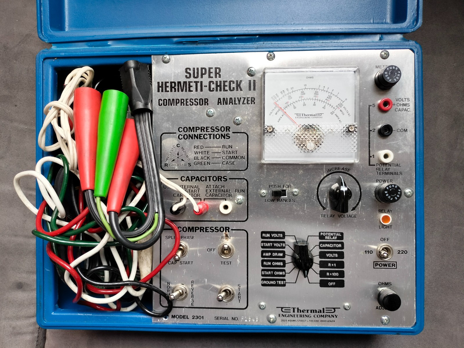 Vintage Super hermeti check II compressor Thermal Engineering Company model 2301
