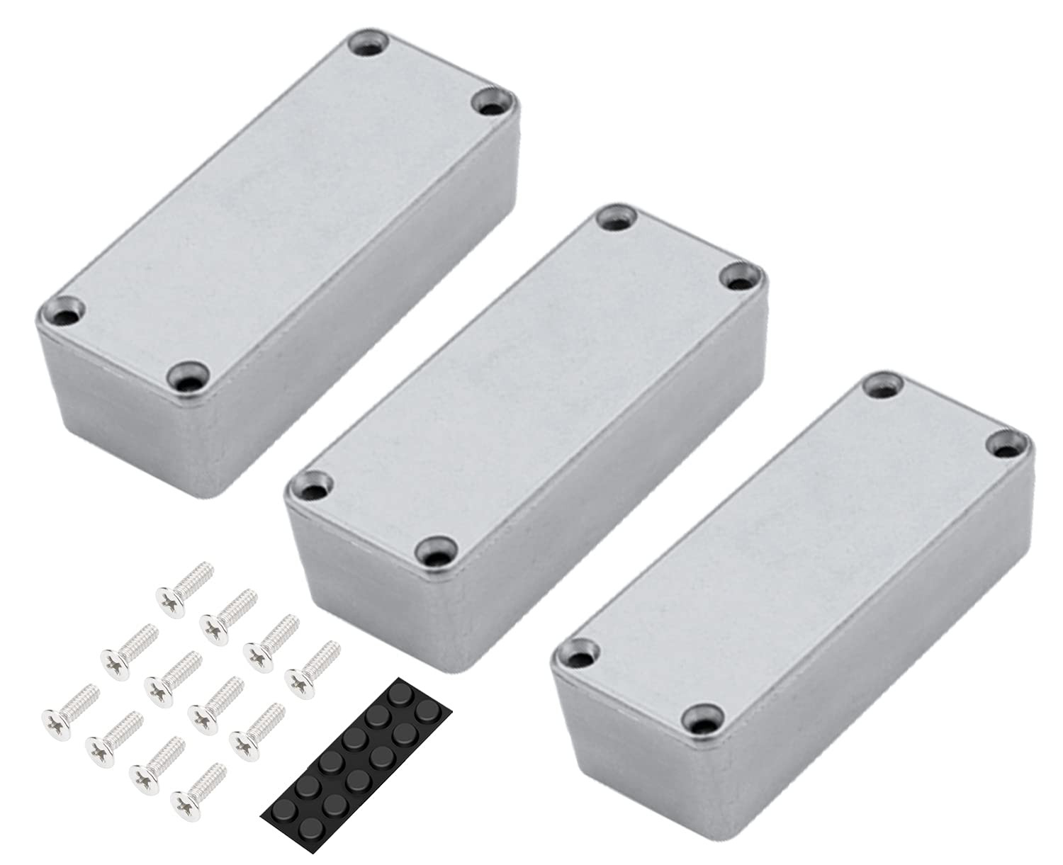 3pcs 1590A Metal Guitar Pedal Enclosure 92x38x31mm Diecast Aluminum Stomp Box Ca