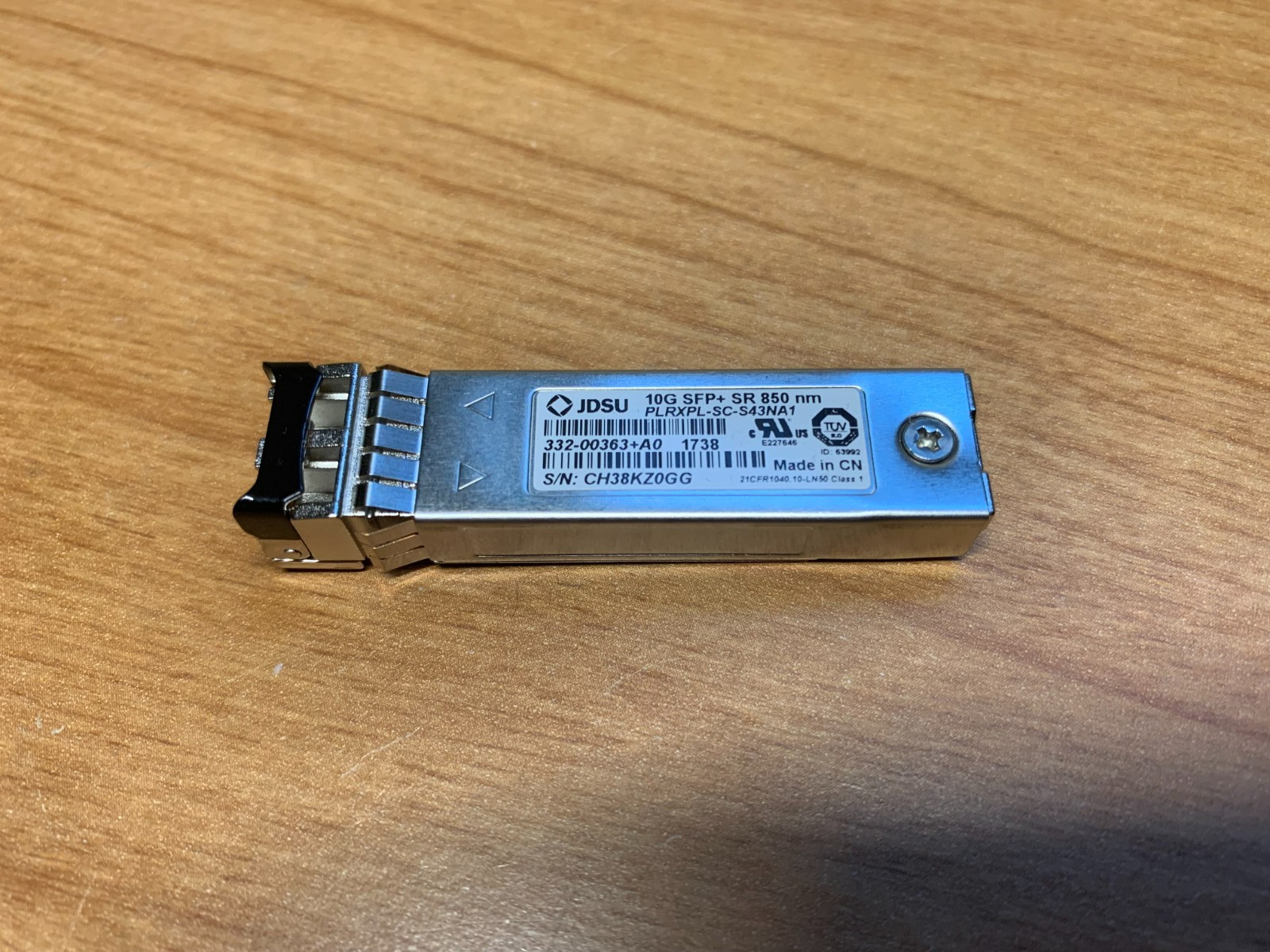 Lot of 4 JDSU PLRXPL-SC-S43NA1 10G SFP+ SR 850nm Transceiver 332-00363+A0