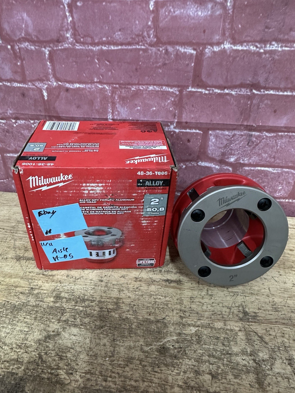 Milwaukee Tool 48-36-1006 Pipe Threading Die Head,Max Pipe 2” (Used)