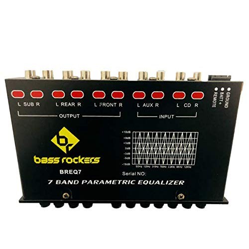 BREQ7 7 Bands Parametric Equalizer for Car Audio Stereo Amp Sub High Level Sp...