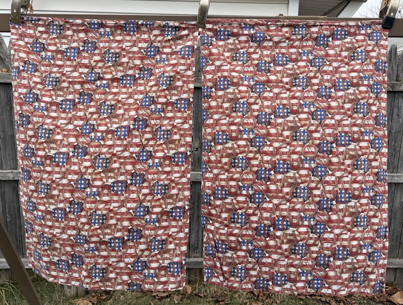 VTG. Daisy Kingdom #1617 American Classic Baseballs Joe Blow PAIR Pillowcases