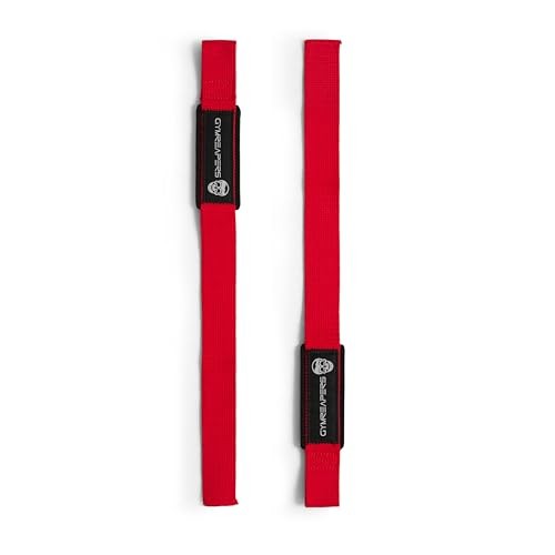 Lifting Wrist Straps for Weightlifting, Bodybuilding, Powerlifting, Red
