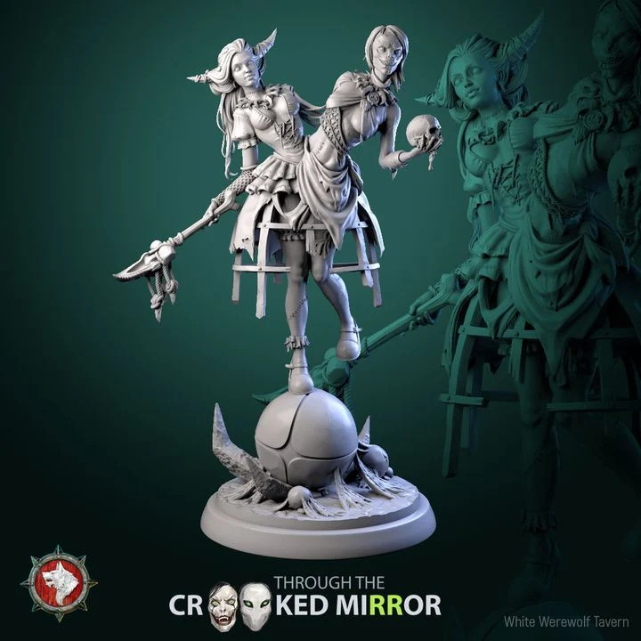 The Gorebound Twins - 32-75mm Through the Crooked - Resin Tabletop Miniature