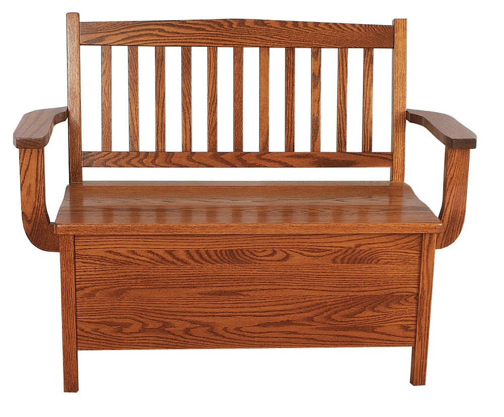 Mission Oak Benches Indoor Furniture Wooden Storage New