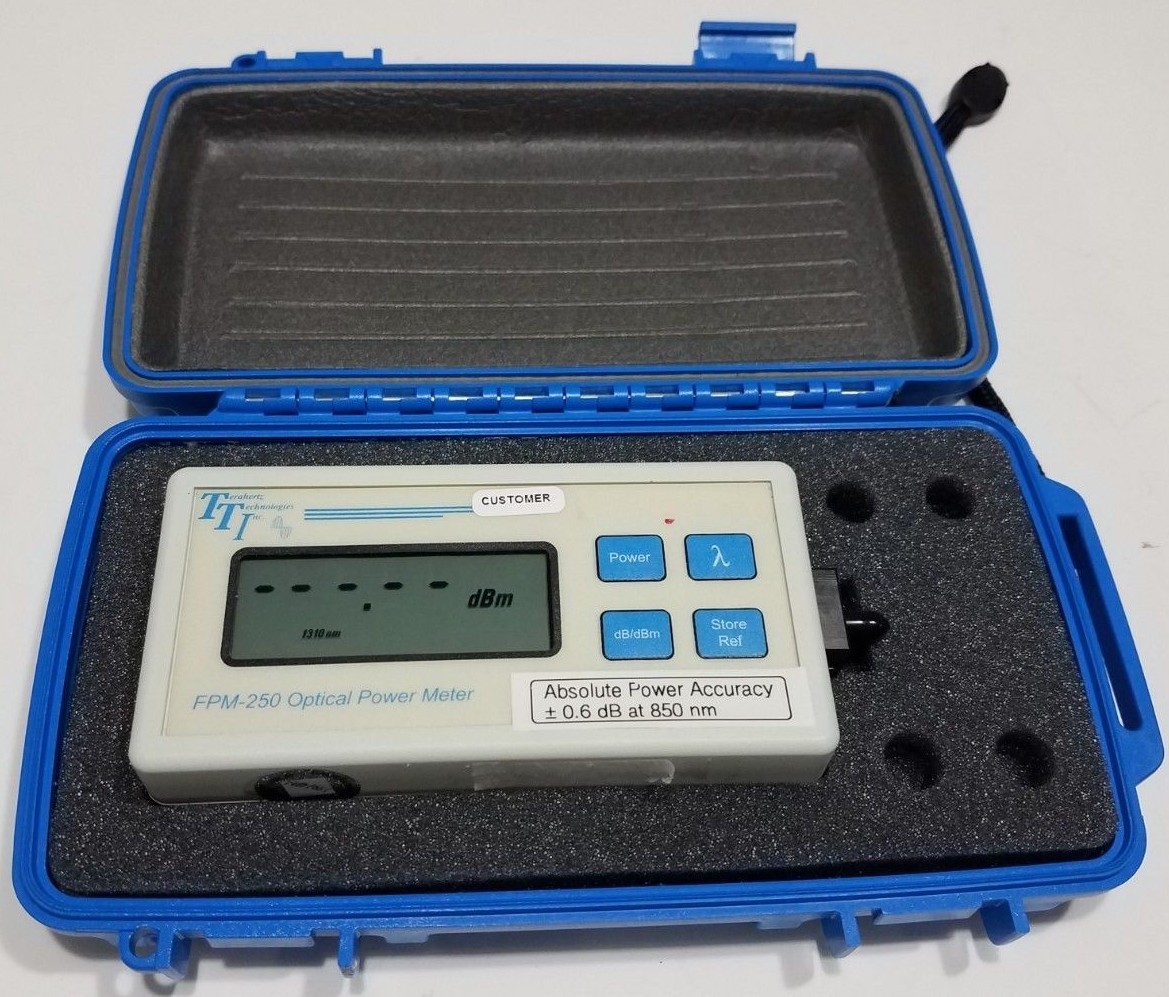 Terahertz Technologies Inc. TTI FPM-250 Optical Power Meter 850/1310/1550nm