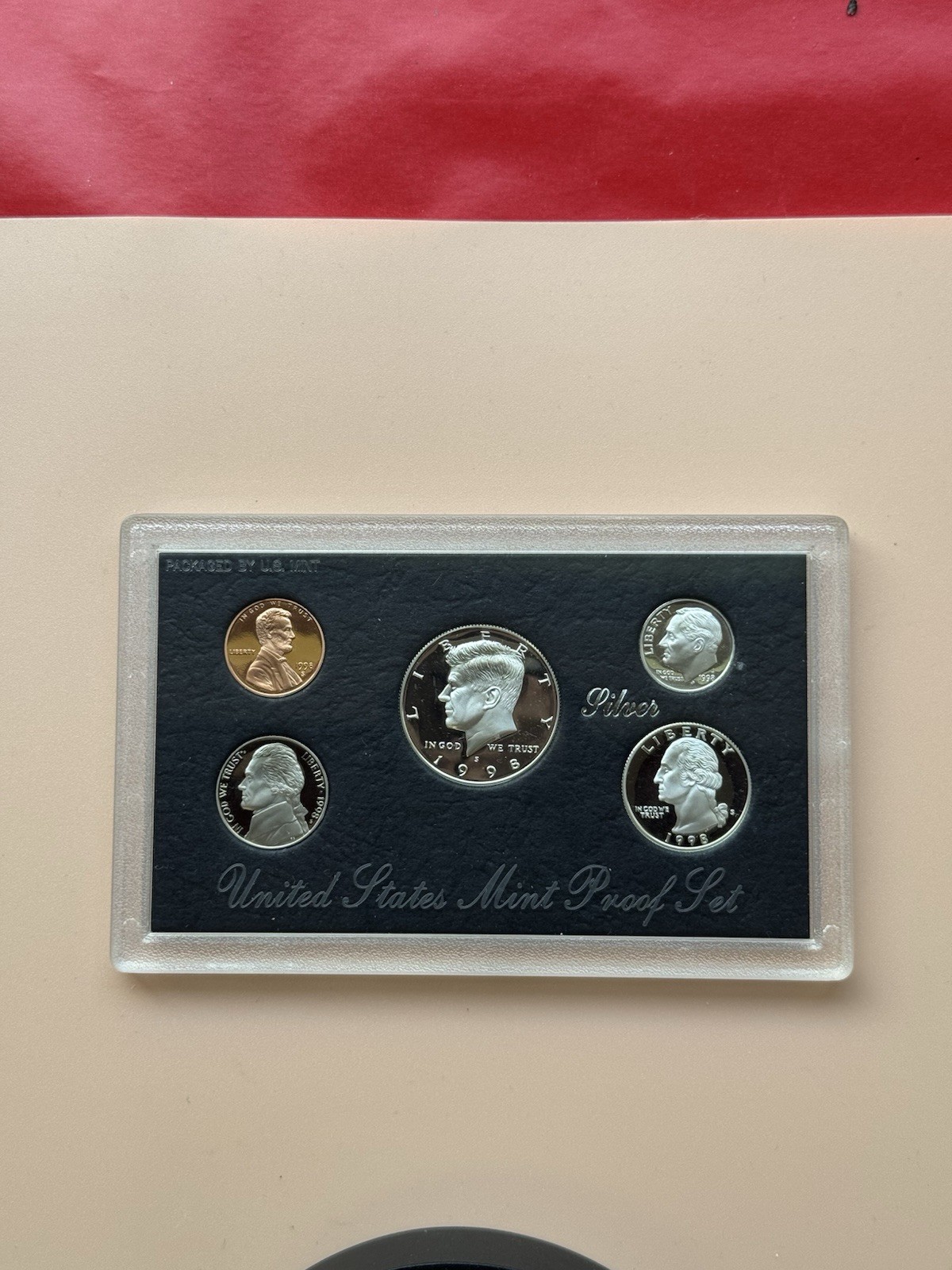 1998 S United States Mint Silver Proof 5-Coin Set w/COA