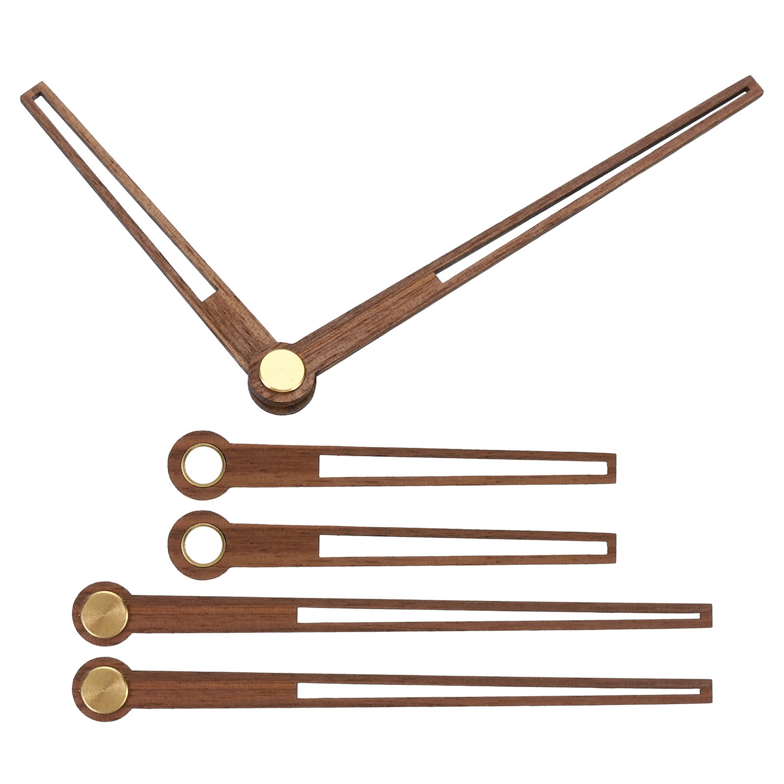 Clock Hands Kit, 3 Set Wooden Mechanism Clock Hand Parts for 10 Inch Clock, D1