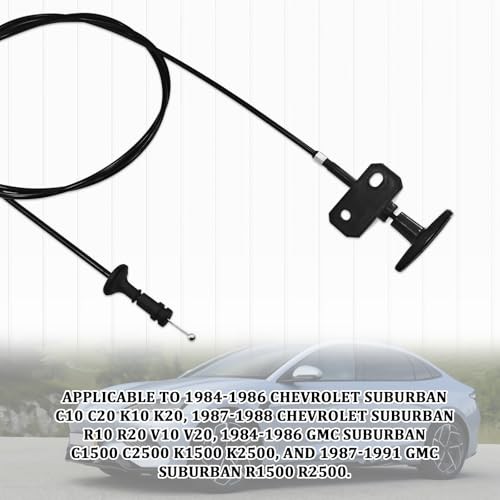 Hood Release Cable with Pull Handle, Replacement for No.14039963 for Black