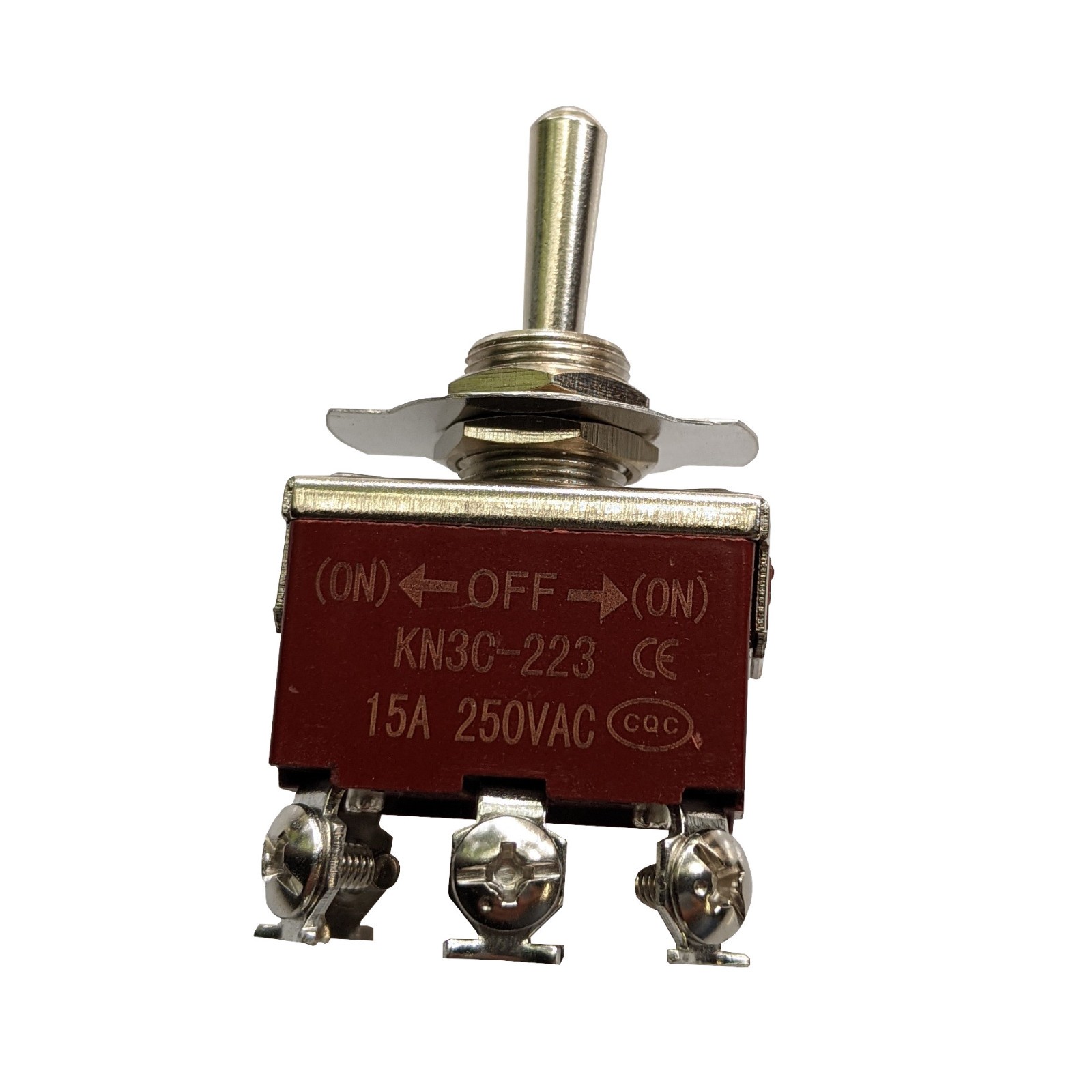 IndusTec 20A DPDT - 6 screw Momentary resetting 3 Position Toggle Switch 12V 24V