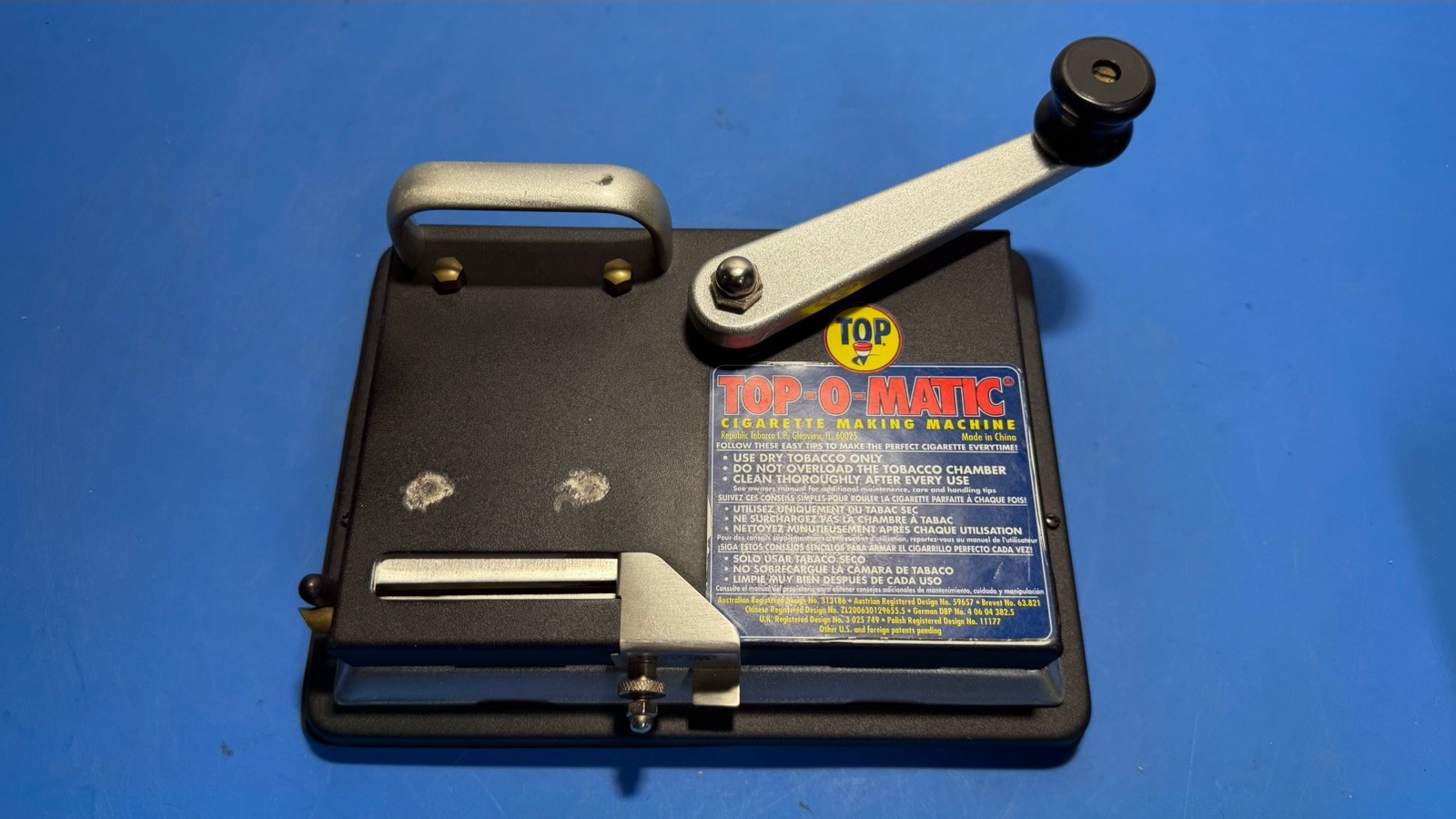 Top-O-Matic Cigarette Making Machine Manual Tabletop Roller