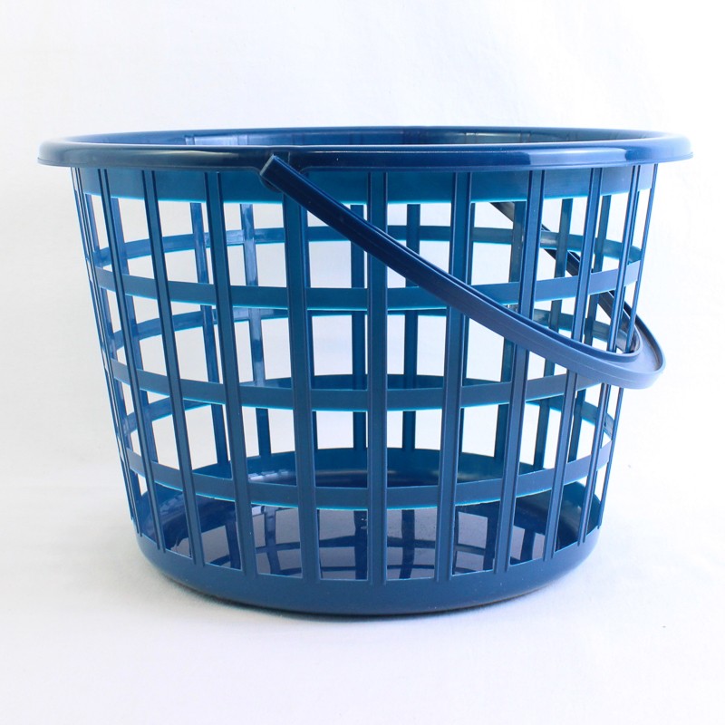 Set of 5 Greenbrier Navy Blue Plastic Baskets 8 1/4"