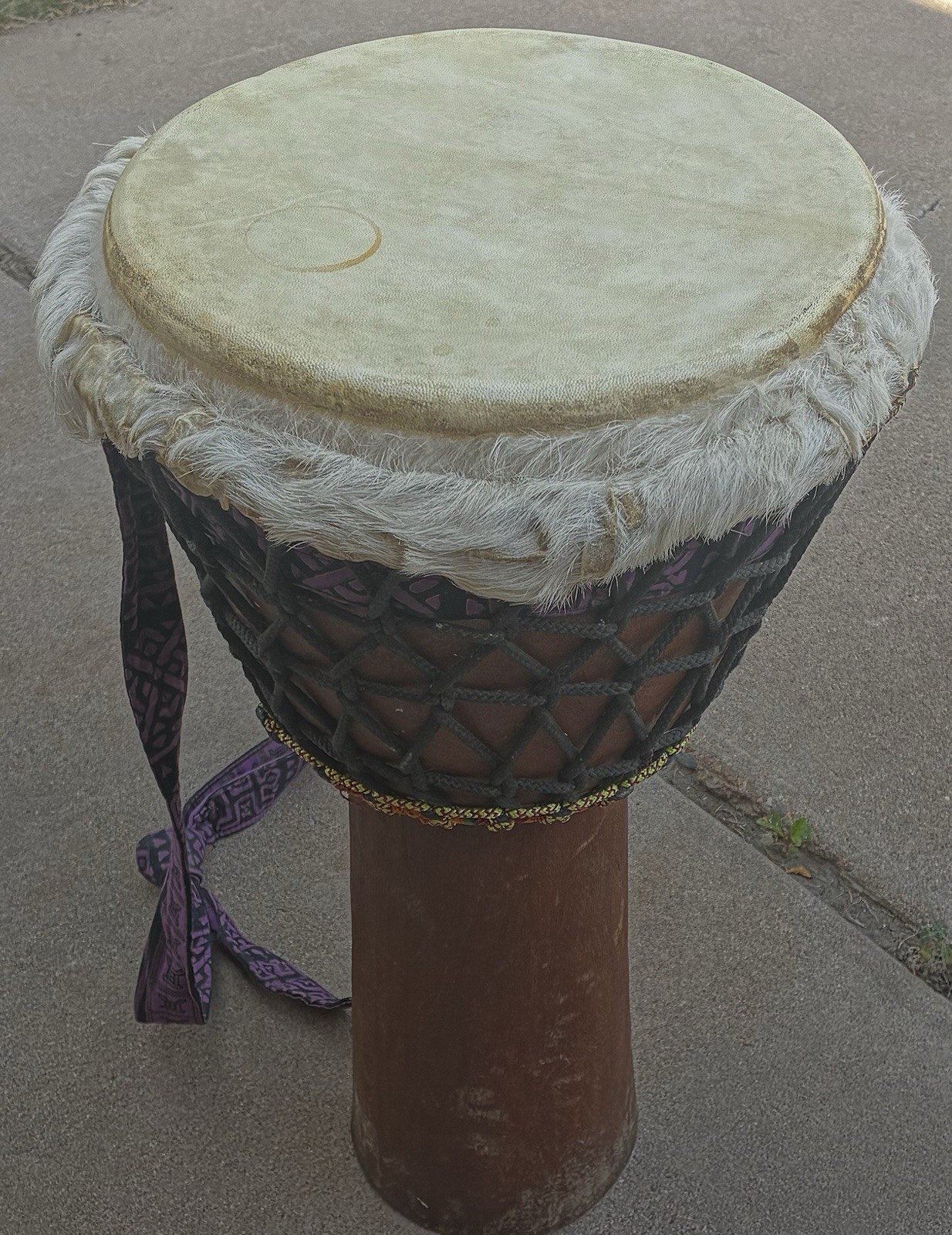 Vintage handmade African Djembe drum