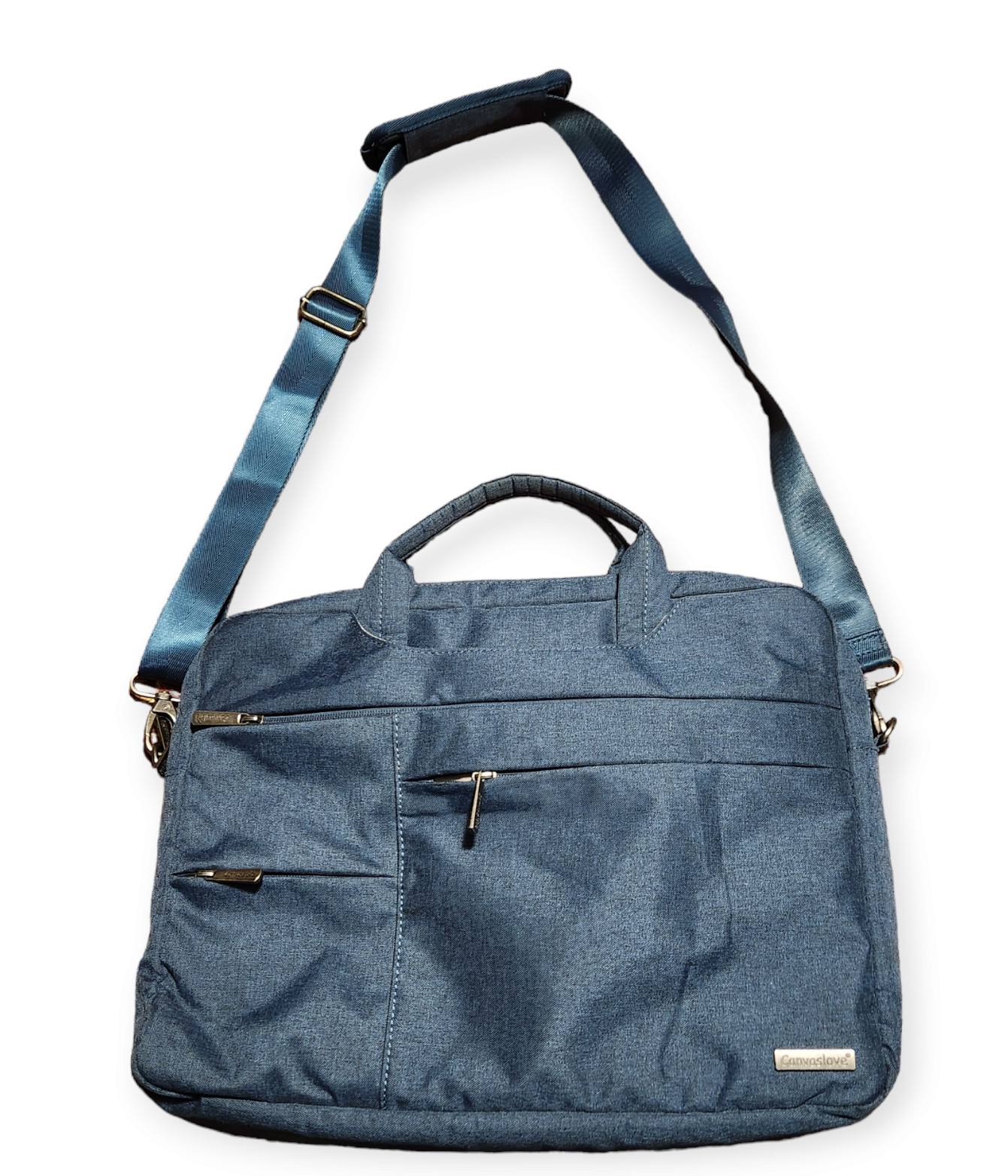 Canvaslove 15" Laptop Messenger Bag w/ Shoulder Strap Pockets Blue
