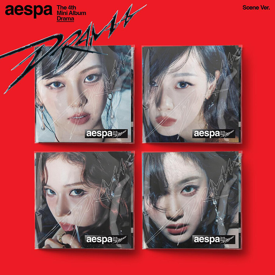 AESPA [DRAMA] 4th Mini Album SCENE Ver/CD+Poster+5 Post Card+Sticker+Photo Card