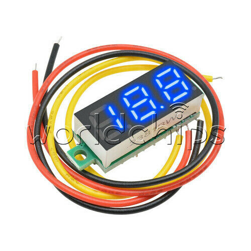 10X DC 0-100V Mini 0.28 inch 3-Digital Voltmeter Led Voltage Panel Meter 3-Wire