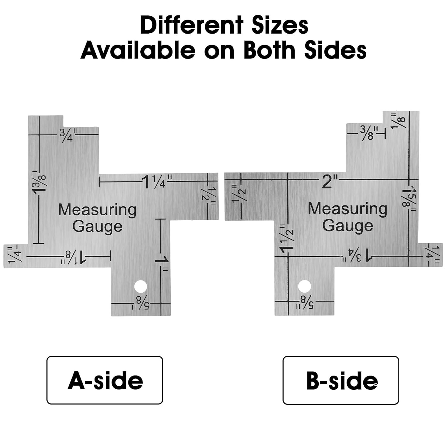 2Pcs 2 Inch Mini Sewing Measuring Gauge Aluminium Quilting Templates Sewing R...