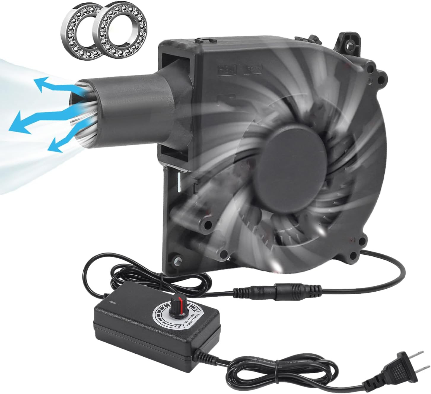 120mm Blower Fan 12V BBQ Blower Fan with AC Plug 110V 240V BBQ Air Mover with...