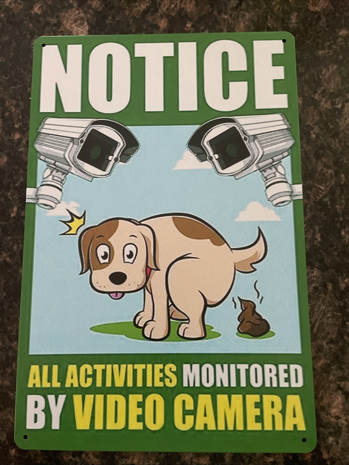 Funny  Aluminum Warning Sign Notice- All Activities Monitored By Video Camera