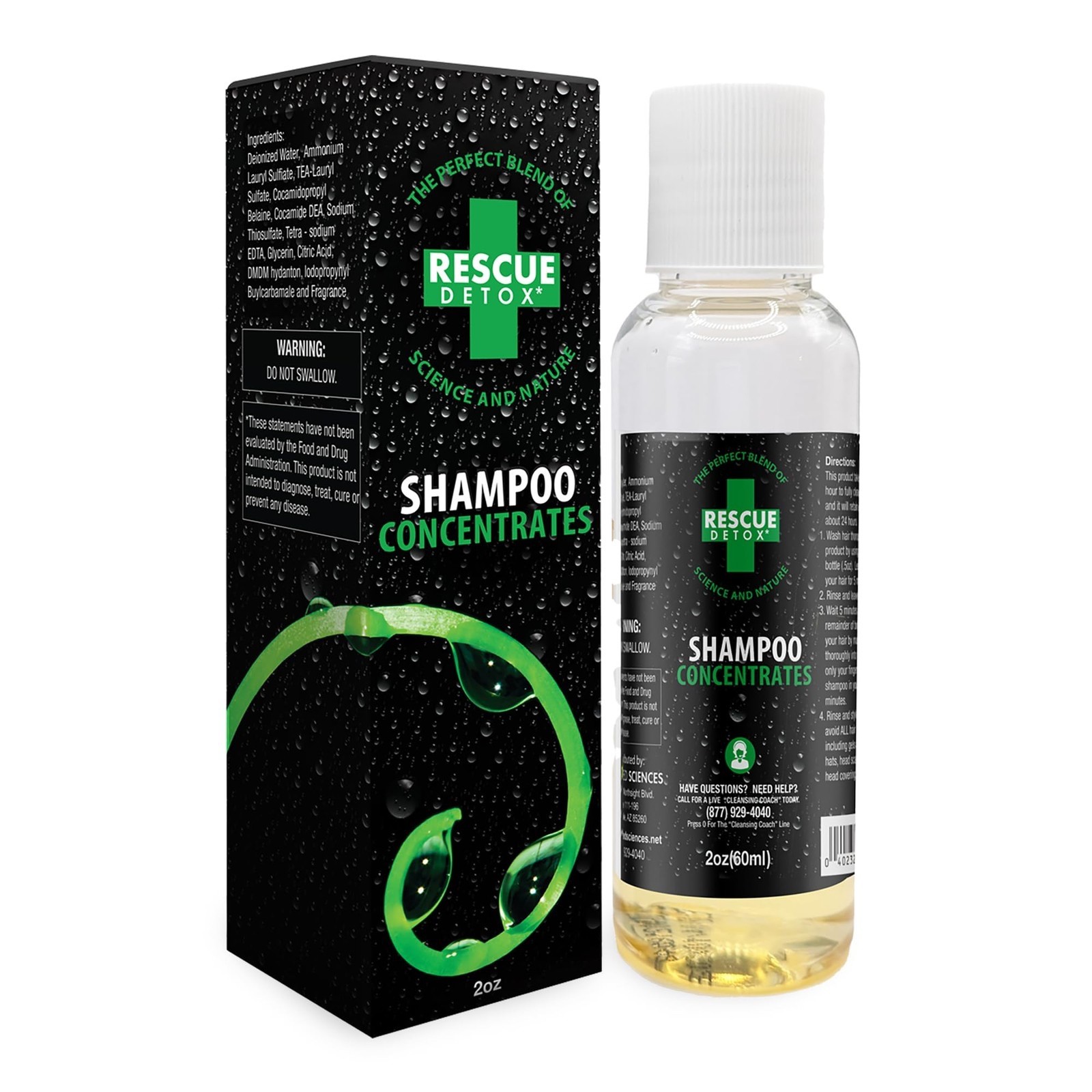 Rescue Detox Shampoo Concentrate – 2oz | Works in 1 Wash Up to 24 Hours